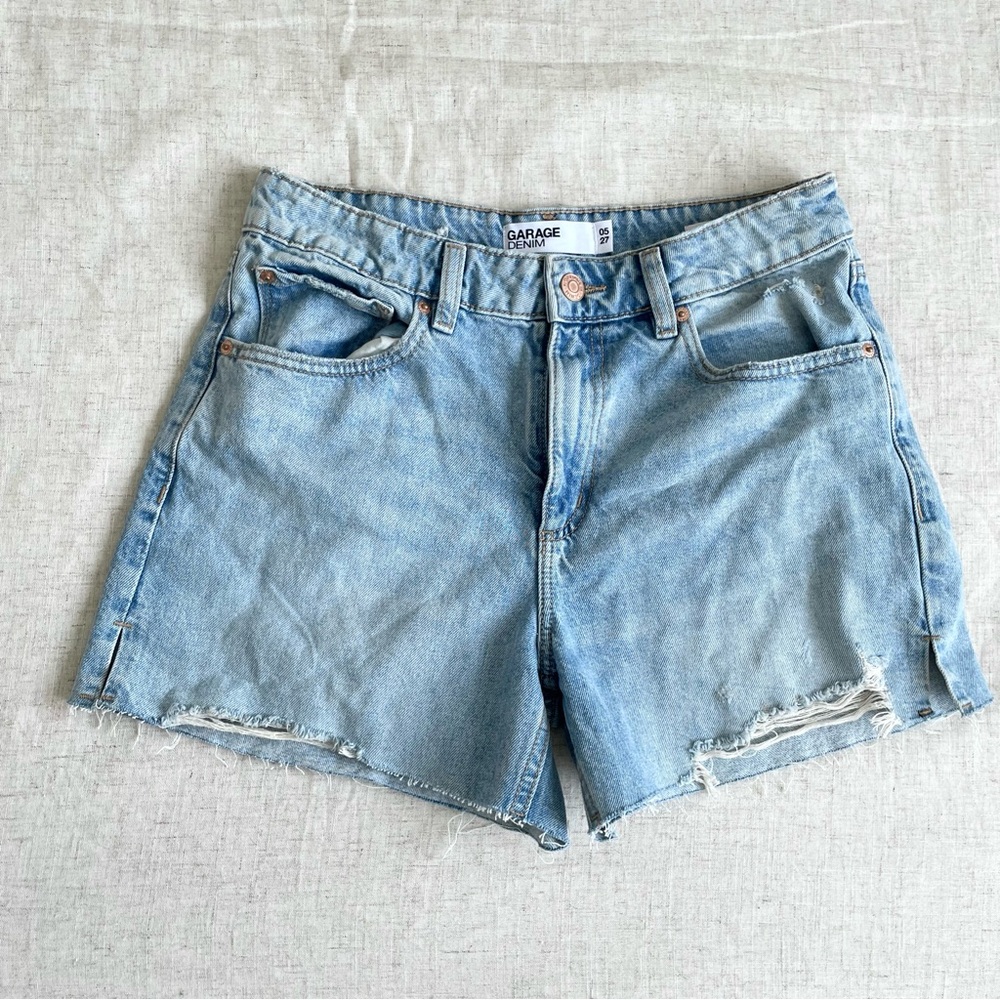 Garage Women's Faded Blue Jean Shorts
